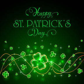 Green Happy Saint Patrick's Day Clover Photo Backdrop LV-1327 – Dbackdrop