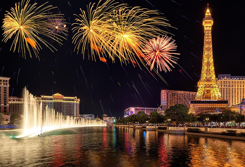 Eiffel Tower Night Paris City Fireworks Backdrop for Photography LV-190