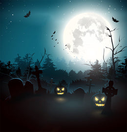 Night Halloween Dark Corss Pumpkin Photo Studio Backdrop DBD-19021 ...